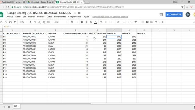 [GOOGLE SHEETS] USO BÁSICO DE ARRAYFORMULA смотреть онлайн