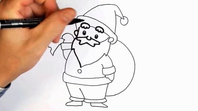 Как нарисовать САНТА КЛАУСА / НОВОГОДНИЕ РИСУНКИ / САНТА КЛАУС / HOW TO DRAW SANTA CLAUS смотреть онлайн