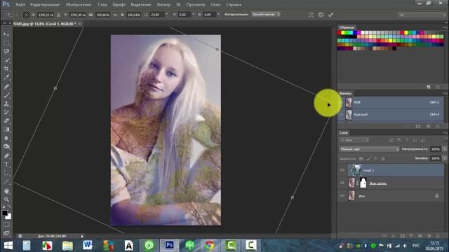 Эффект двойной экспозиции в Фотошоп смотреть онлайн