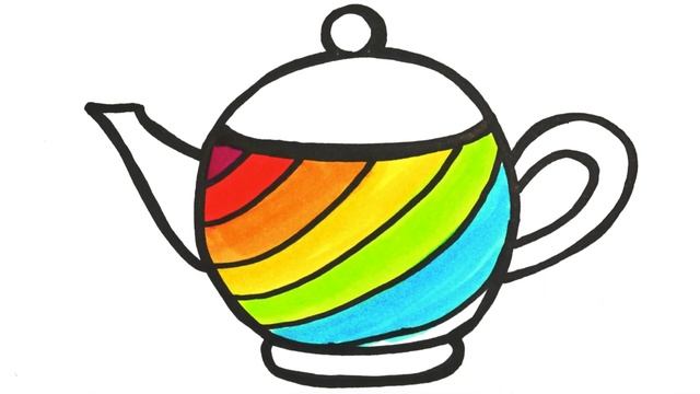 Bolalar uchun choynak / Drawing kettle for children / Рисование чайник для детей смотреть онлайн
