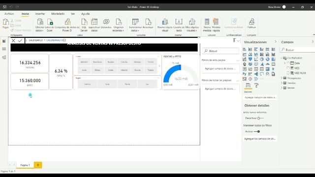 #128 POWER BI - DASHBOARD VENTAS REALES Vs PRESUPUESTO