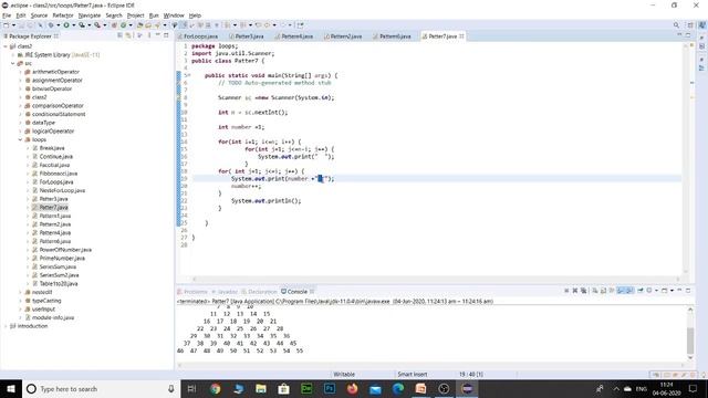 Java Nested for loop for Advanced Patterns || Java learn in Kannada || Java in Kannada class-11 смотреть онлайн