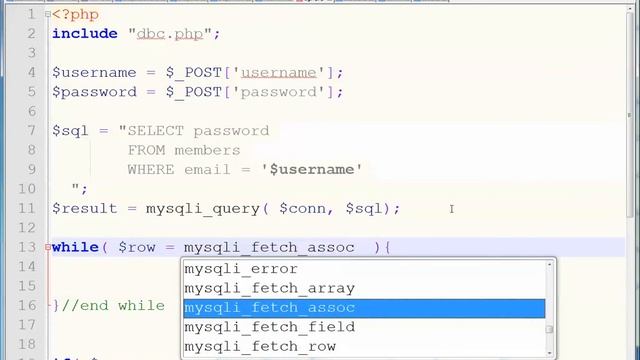 PHP Login Step 9. Comparing DB Password with Password Provided смотреть онлайн
