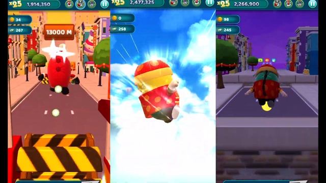 Oddbods Turbo Ru‪n Lunar New Year:Zee,Bubbles Vs Santa - GamePlay