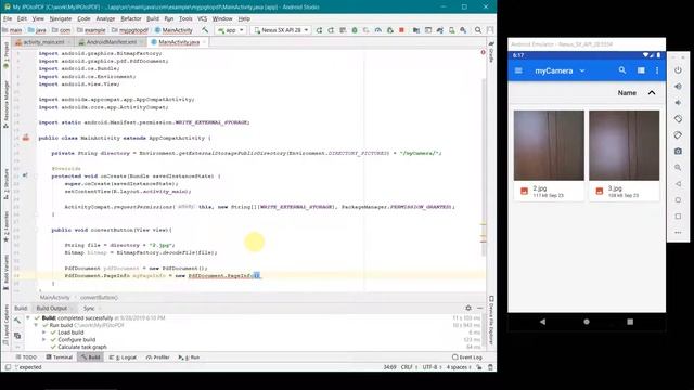 How to convert JPG image file into PDF file in your Android App? - complete source code. смотреть онлайн