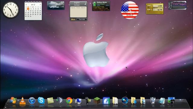 How to change your Windows 7 computer into a Macbook desktop. смотреть онлайн