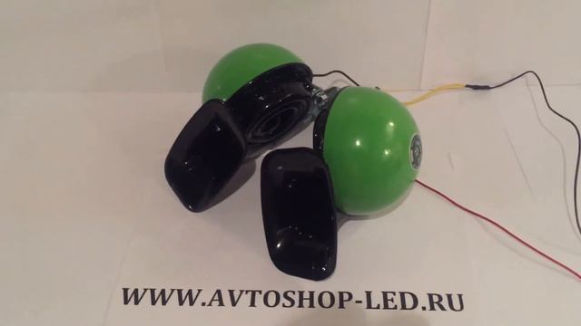 Сигнал мощный Big Horn 430Hz/320Hz/20 12V зелёный смотреть онлайн