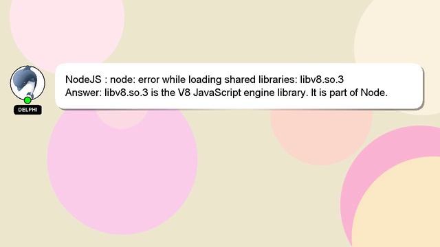 NodeJS : node: error while loading shared libraries: libv8.so.3 смотреть онлайн