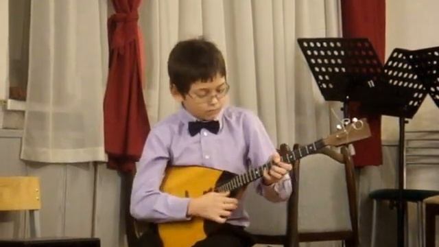 Дорофеев Максим 11 лет - балалайка. Н.Фомин Овернский танец. смотреть онлайн