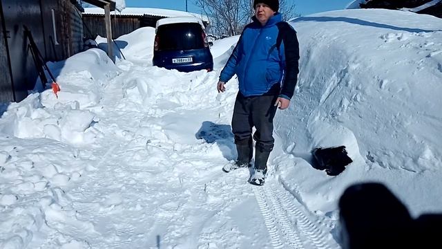 Уборка снега на Алтае. Снегоуборщик MasterYard MX8524RE