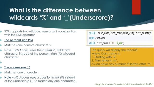SQL Interview Questions – Part 3 || HAPPY INTERVIEWS смотреть онлайн