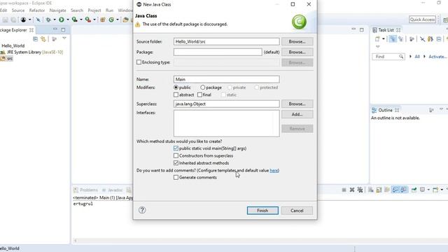Java 1st Hello World Program смотреть онлайн