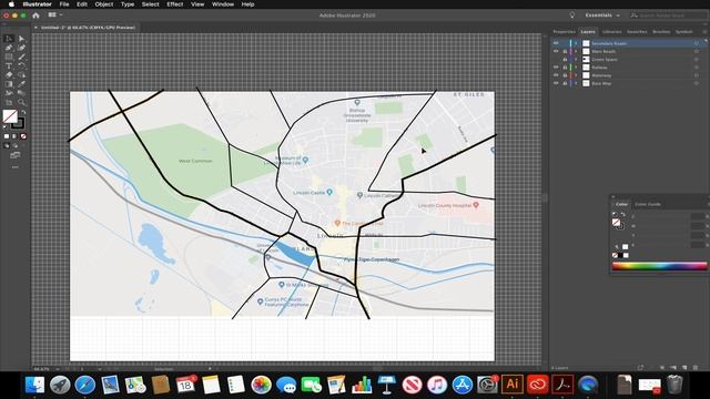 Adobe Illustrator - Map Design Task [Pen, Path and Shape] смотреть онлайн