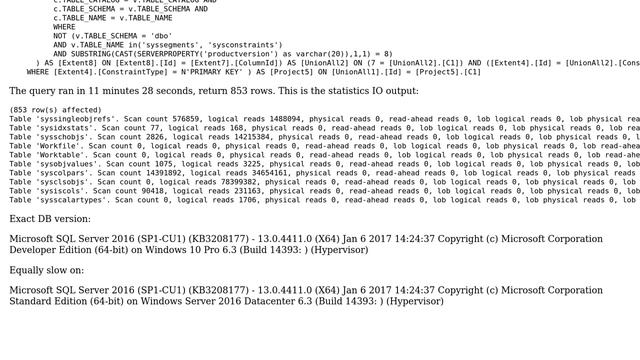 Workaround for very long running query on the schema смотреть онлайн