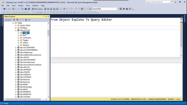 SSMS Columns Name From Object Explorer To Query Editor смотреть онлайн