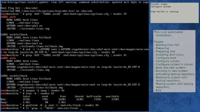 Arch Linux installation recording to kernel 5.13.13-arch1-1 (core) смотреть онлайн