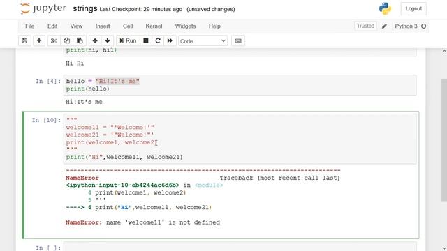 Python variables: Strings type (in Hindi) смотреть онлайн