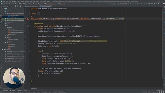 Build a Countdown App from Date Picker in Android Studio | Using Countdown View Library смотреть онлайн