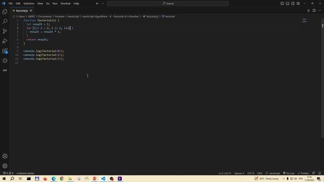 JavaScript Algorithms - 8 Factorial of a Number #javascript смотреть онлайн