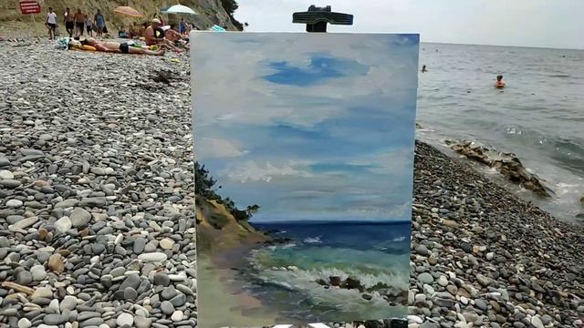 Сижу рисую на пляже морской этюд2020.Краснодарский край ,Джанхот. смотреть онлайн