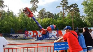 аттракцион «БУМЕРАНГ «  в Боровом!  Такого в Нур-Султане нет! ПОЛЁТ  ВНИЗ ГОЛОВОЙ!