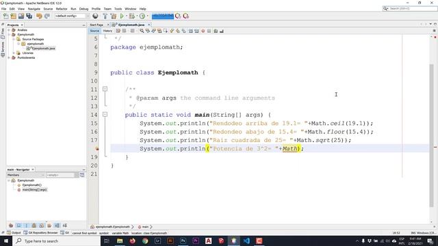 11 Uso de la clase Math en Java смотреть онлайн