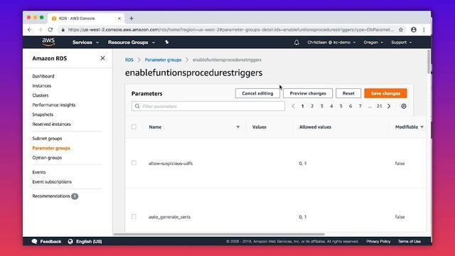 How do I enable functions, procedures, and triggers for my Amazon RDS MySQL instance? смотреть онлайн