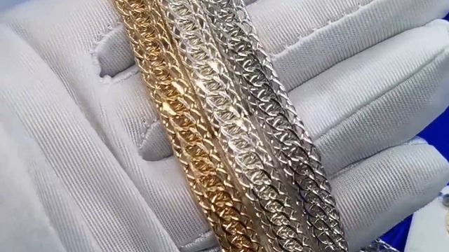 Позолоченые и родированые серебряные цепи и браслеты. смотреть онлайн