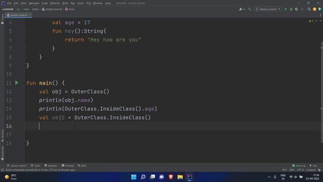 Nested And Inner Class In Kotlin | Kotlin complete course in Hindi | #42 смотреть онлайн