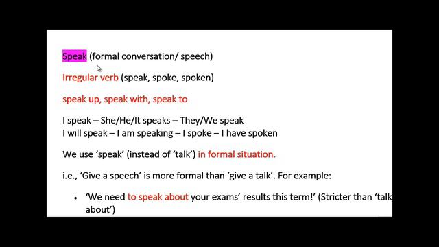 (Say - Tell - Speak - Talk) when to use them & what are the differences between them. смотреть онлайн