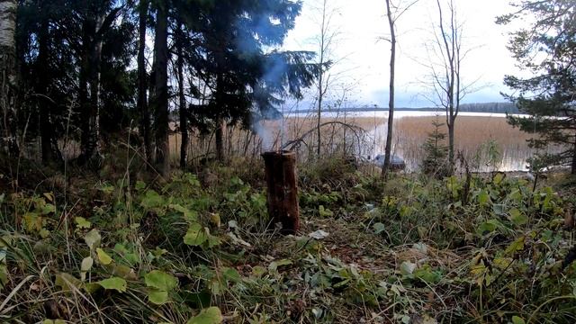 Рыбалка глубокой осенью на озеро Янисъярви смотреть онлайн