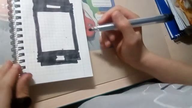 Как по клеточкам нарисовать айфон. смотреть онлайн