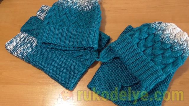 Шапка и снуд Family Look