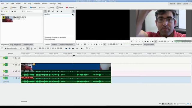 Kdenlive Stereo To Mono Workflow (For Splitting Dual Microphone Audio Tracks) смотреть онлайн