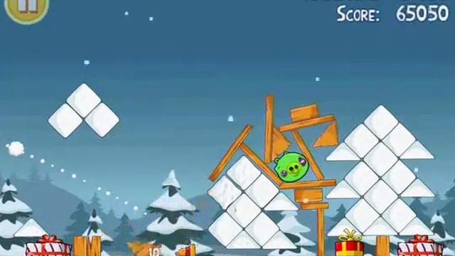 Angry Birds Seasons 1-4- Seasons Greedings Day 4 3 stars Level 1-4 walththrough gameplay tutorial смотреть онлайн