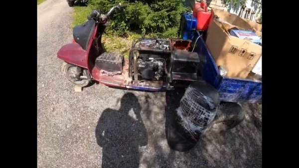 Новый 4т двигатель на мотороллер муравей с заводской системой принудительного охлаждения