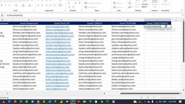 Generate Email Addresses in Microsoft Excel [Six Examples + Power Query] смотреть онлайн