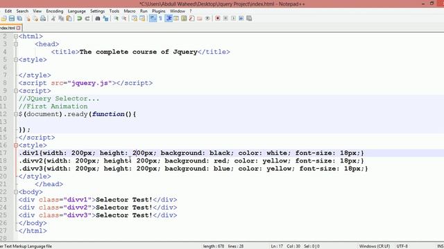 Jquery tutorial for beginners - jquery selectors (video-11) смотреть онлайн