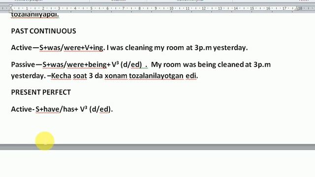 Passive Voice - Majhul Nisbat- Cтрадательный Залог Haqida Ma'lumot - 2 - Qism