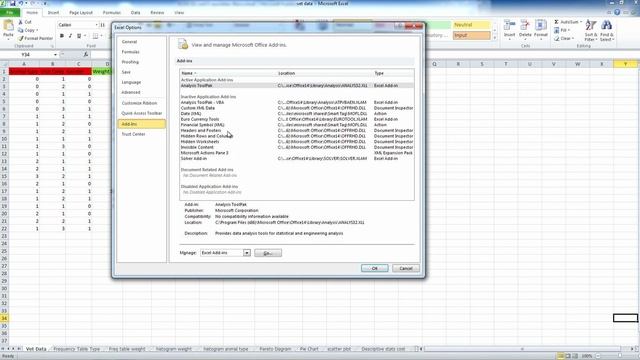Where is the data analysis tool pack? смотреть онлайн