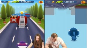 Костюмный забег в игре Кот Том бег за золотом! Ведьма Анджела против Акулы Хенка от Каталекс!