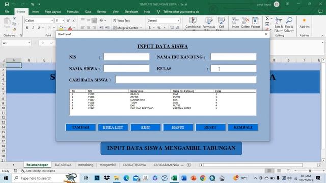 PREVIEW HASIL APLIKASI TABUNGAN SISWA BERBASIS VBA | BELAJAR EXCEL & VBA | FULL FITUR смотреть онлайн