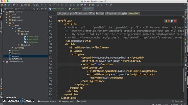 Deploy Spring MVC application on Openshift смотреть онлайн
