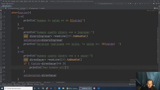 Ejercicio Menú bancario (Curso de Kotlin desde cero [21])??? смотреть онлайн