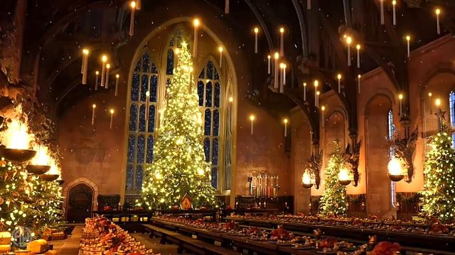⚡Harry Potter Christmas ambience⚡ Hogwarts Christmas music 🎄 смотреть онлайн