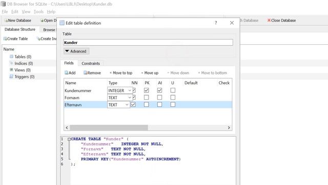 Opret en database med SQLite смотреть онлайн