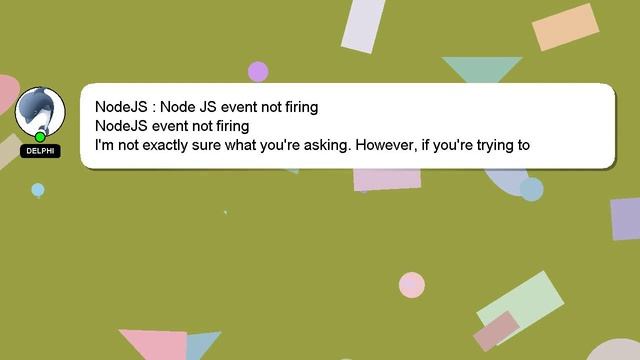 NodeJS : Node JS event not firing смотреть онлайн