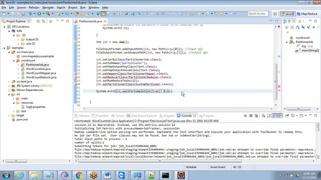 Hadoop Integrated with Eclipse and Map Reduce Custom Partitioner смотреть онлайн