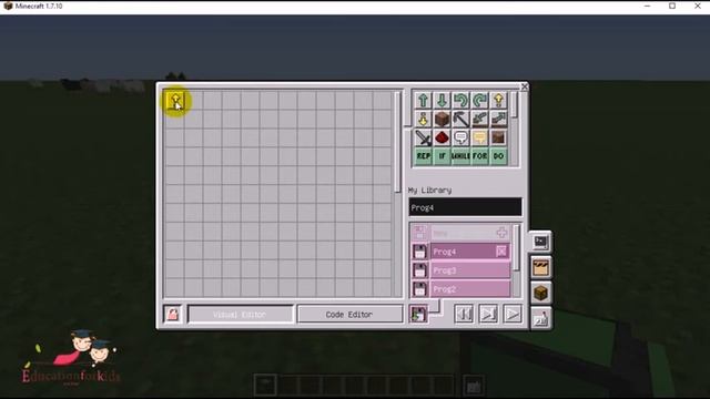 Урок 1.9 блоки для второго дрона - Программирование в Майнкрафт. Codim.online школа программировани смотреть онлайн
